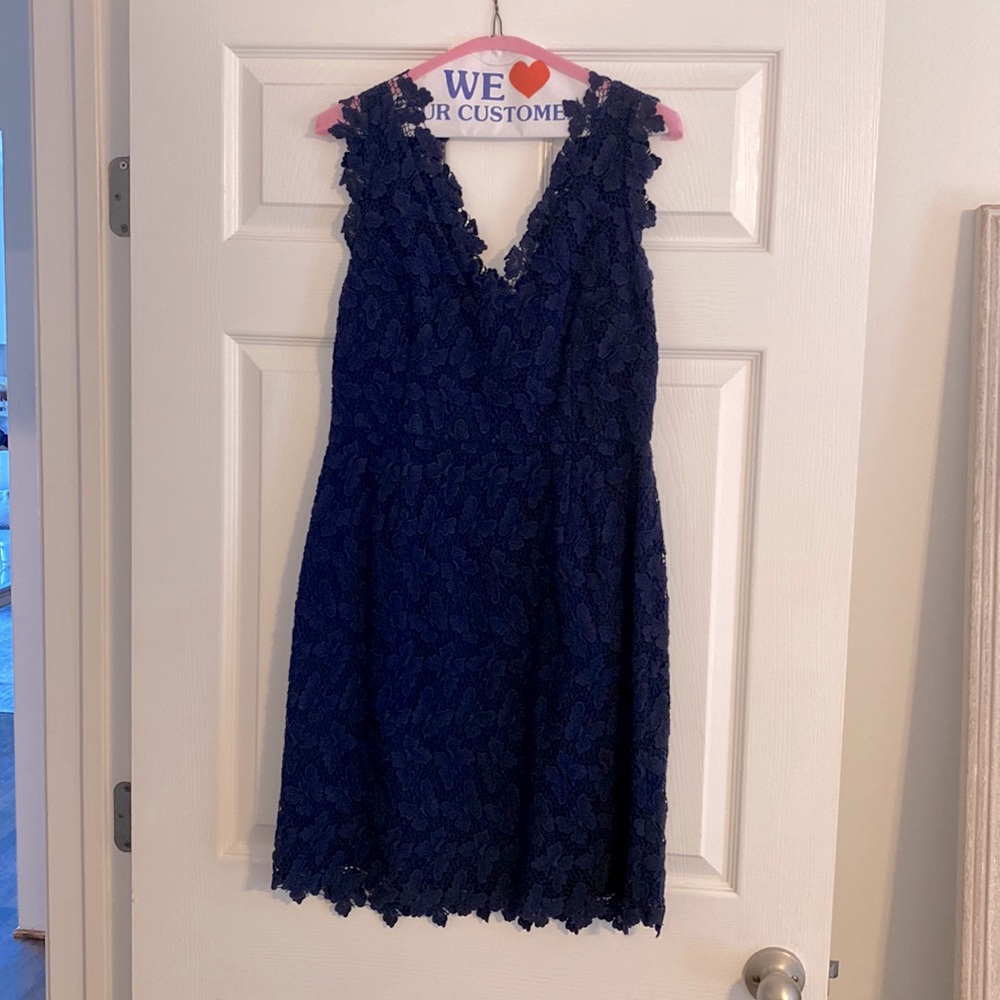 Lilly Pulitzer butterfly navy dress